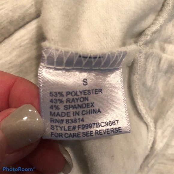 Te Verde Womens Yoga Track Jacket Gray Heathered Color Block Stretch Thumbhole S - Picture 7 of 9